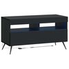 vidaXL Cabinet TV cu LED Negru Lemn prelucrat