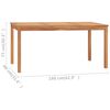 vidaXL Set de mobilier de grădină cu 5 piese, 160x80 cm, lemn masiv de tec