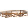 vidaXL Set de canapele de exterior 7 pcs natural Lemn Solid de Acacia