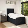 vidaXL Pat box spring cu saltea, negru, 80x200 cm, catifea