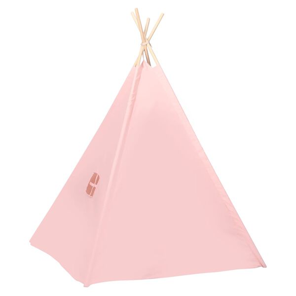 vidaXL Cort de copii teepee cu geantă, roz, 120x120x150 cm, piersică