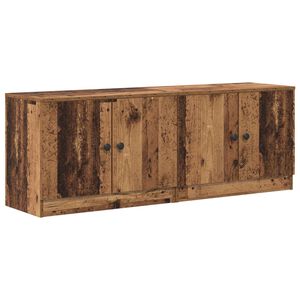vidaXL Dulap de depozitare pentru pat loft 2 buc. Lemn vechi