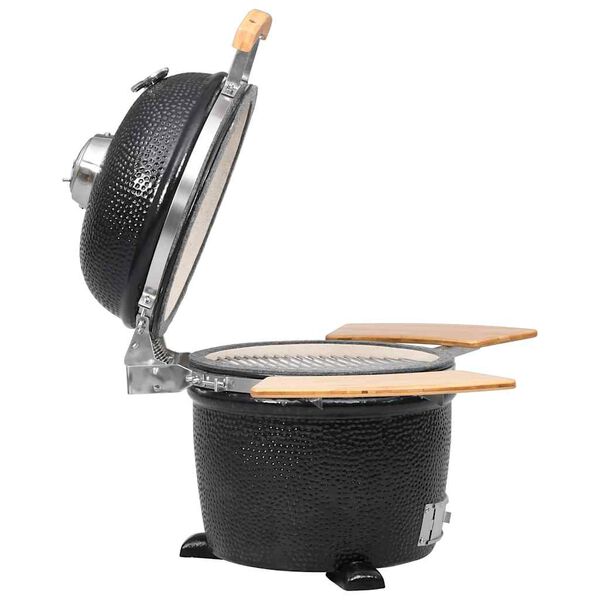 Kamado Grătar cu afumătoare din ceramică 33 cm