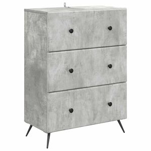 vidaXL Dulap cu sertare Gri Beton 66 x 34,5 x 90 cm Lemn prelucrat