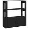 vidaXL Servantă, negru, 80x30x90 cm, lemn prelucrat