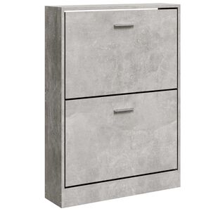 vidaXL Pantofar, gri beton, 59x17x81 cm, lemn compozit