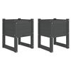 vidaXL Jardiniere, 2 buc., gri, 40x40x52,5 cm, lemn masiv de pin