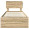 vidaXL Cadru de pat Stejar Sonoma 90 x 200 cm Lemn de pin masiv