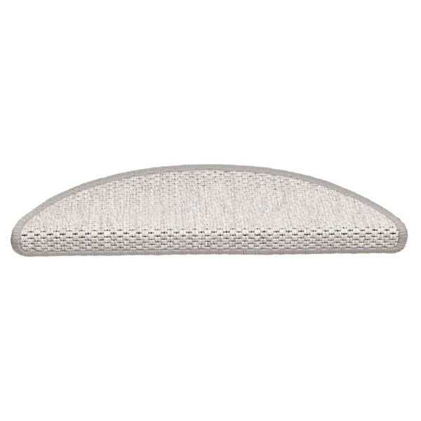 vidaXL Covoraș scări autoadeziv aspect sisal 15 buc. platină 56x17x3cm