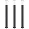 vidaXL St&acirc;lpi iluminatori cu senzor, 3 buc., 110 cm, negru, IP44