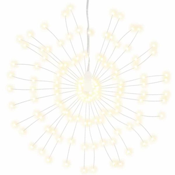 vidaXL Lumini stelare de Crăciun 140 LED-uri, 4 buc., alb cald, 17 cm