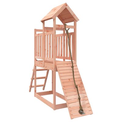 vidaXL Căsuță de joacă cu perete de cățărat, lemn masiv douglas