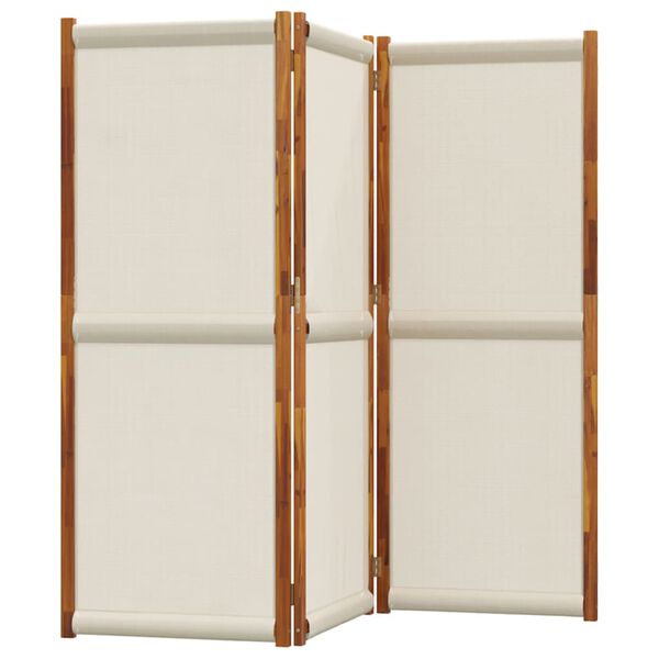 vidaXL Paravan de cameră cu 3 panouri, gri deschis, 210x180 cm