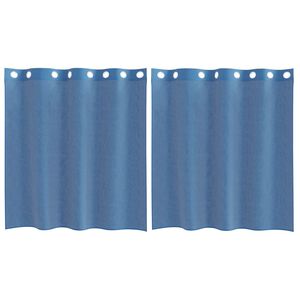 vidaXL Perdele Voile cu Oelii 2 buc Albastru Regal