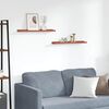 vidaXL Raft de perete cu raft 2 pcs Roșu 60 x 9 x 3 cm Lemn compozit