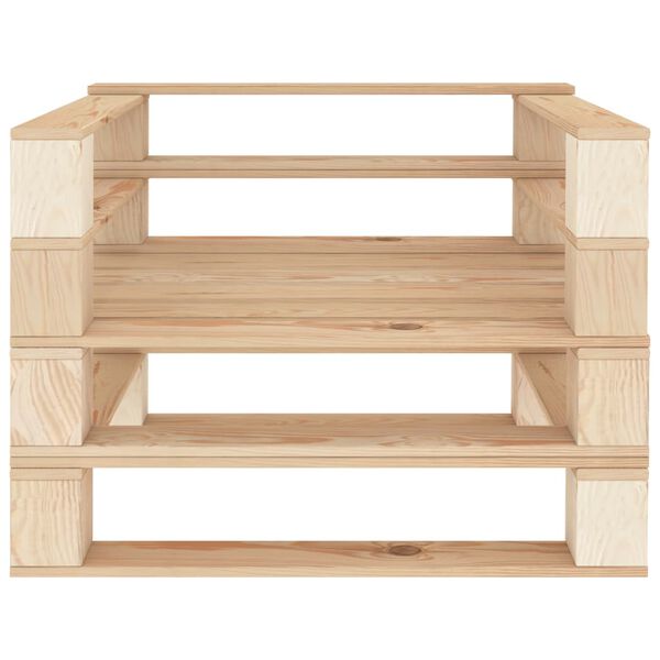 vidaXL Set mobilier de grădină din paleți, 7 piese, lemn