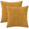 vidaXL Pernă 2 buc. HEERLEN Galben 40 x 40 cm Fleece din microfibra