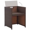 vidaXL Set mobilier de exterior cu perne, 17 piese, maro, poliratan