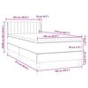 vidaXL Pat box spring cu saltea, roz, 100x210 cm, catifea