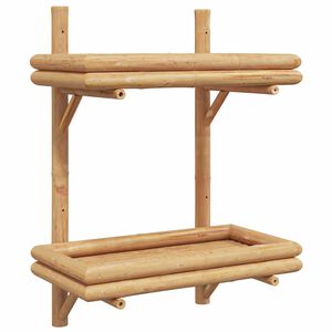 vidaXL Raft de perete cu raft Pe perete Maro 39 x 26 x 60 cm Bambus