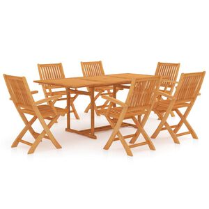 vidaXL Set mobilier de grădină, 7 piese, lemn masiv de tec