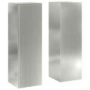 vidaXL Suport pentru plante 2 buc. Argintiu 24 x 24 x 75 cm