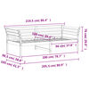 vidaXL Pat de zi fără saltea alb 100x200 cm lemn masiv de pin