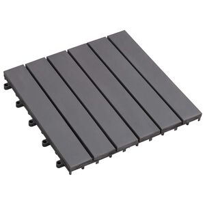vidaXL Plăci pentru Deck 10 pcs Gri 30 x 30 cm Lemn de Acacia