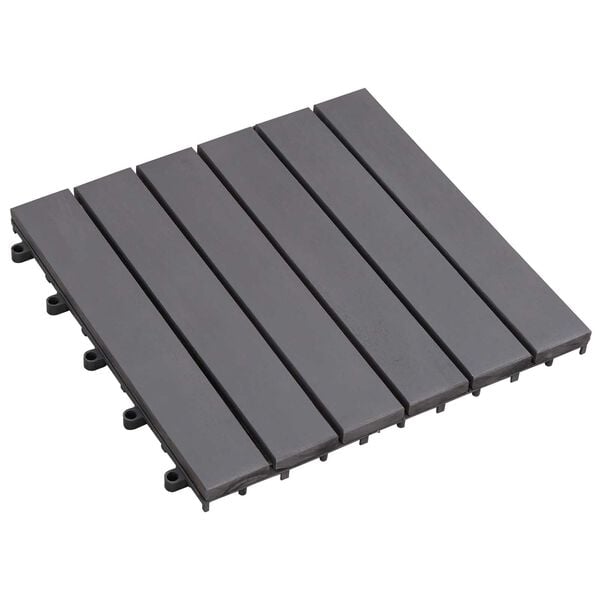 vidaXL Plăci pentru Deck 10 pcs Gri 30 x 30 cm Lemn de Acacia