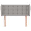 vidaXL Tăblie de pat cu aripioare gri deschis 93x23x78/88 cm textil