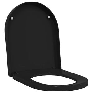vidaXL Capacul de toaletă Negru 48 x 36,5 x 4,5 cm Polipropilenă