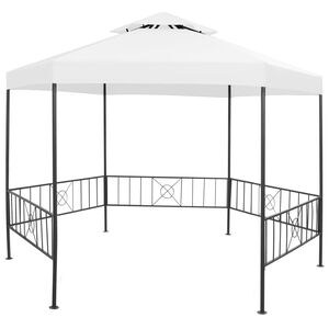 vidaXL Pavilion de grădină, alb, 323 x 275 x 265 cm, 180 g/m&sup2;