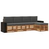 vidaXL Set de canapele de exterior 5 buc. Natural și Antracit