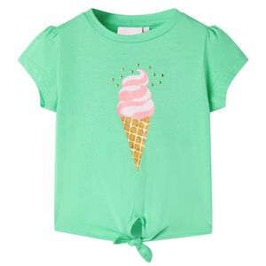 vidaXL Tricou pentru copii, verde deschis, 104