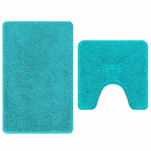 vidaXL Set de mochete anti-derapante pentru baie 2 pcs Turcoaz PP