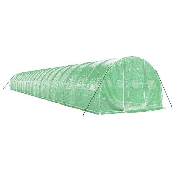 vidaXL Seră cu cadru din oțel, verde, 60 m&sup2;, 20x3x2 m