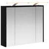 vidaXL Dulap cu oglindă pentru baie Stejar Negru 73,5 x 16 x 62,5 cm