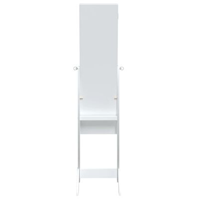 vidaXL Oglindă de sine stătătoare cu LED, alb, 34x37x146 cm