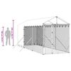 vidaXL Padoc de exterior cu acoperiș argintiu 2x6x2,5m oțel galvanizat
