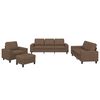 vidaXL Set de canapele, 4 piese, maro, textil