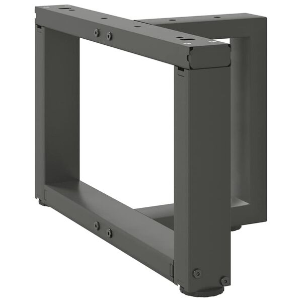 vidaXL Picioare pentru măsuță de cafea &icirc;n formă de T, 2 buc., antracit, 50x25x(30-31) cm, oțel