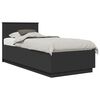 vidaXL Cadru de pat cu headboard Negru 90 x 200 cm Lemn compozit