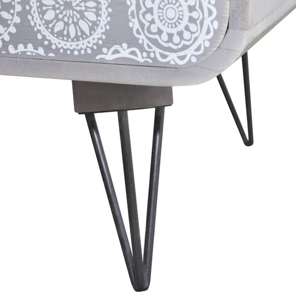 vidaXL Dulap lateral cu 3 sertare, gri