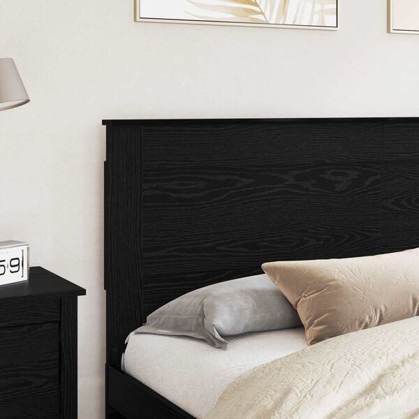 vidaXL Tăblie cap cu headboard Stejar Negru 200 cm Lemn compozit