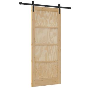 vidaXL Ușă glisantă natural 86 x 198,5 cm Lemn masiv de pin