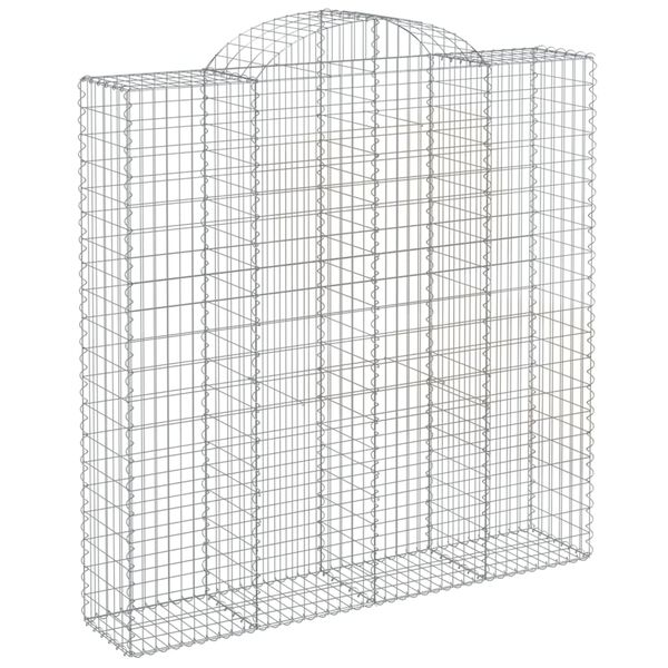 vidaXL Coșuri gabion arcuite, 9 buc 200x50x200/220 cm, fier galvanizat