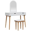 vidaXL Set de Dressing FAUSKE 3 buc. Alb 100 x 50 x 143 cm