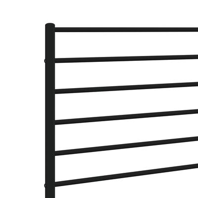 vidaXL Tăblie de pat metalică, negru, 80 cm