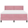 vidaXL Pat cu arcuri cu saltea cu headboard Roz 200 x 160 cm Catifea