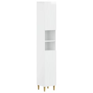 vidaXL Cabinet de Baie cu Raft Deschis ARNHEM Alb foarte lucios